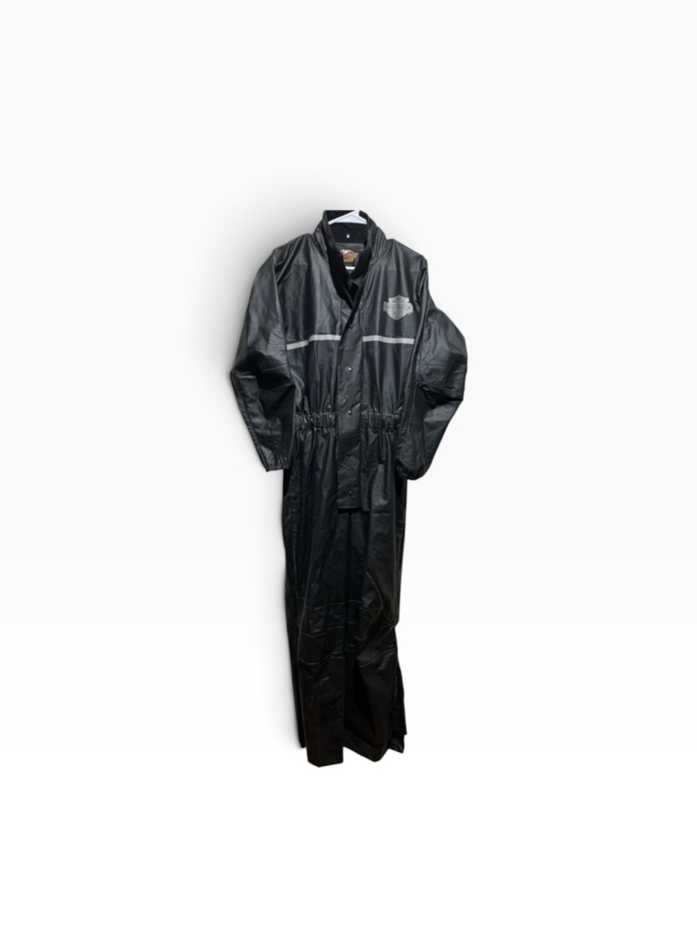 Men’s Harley Davidson Black EVA plastic Waterproof Motorcycle Coveralls Sz XS